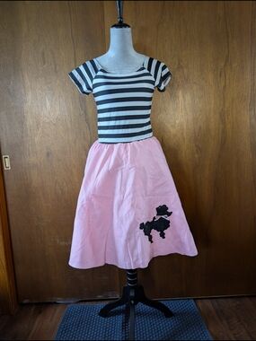 Pink Poodle Circle Skirt